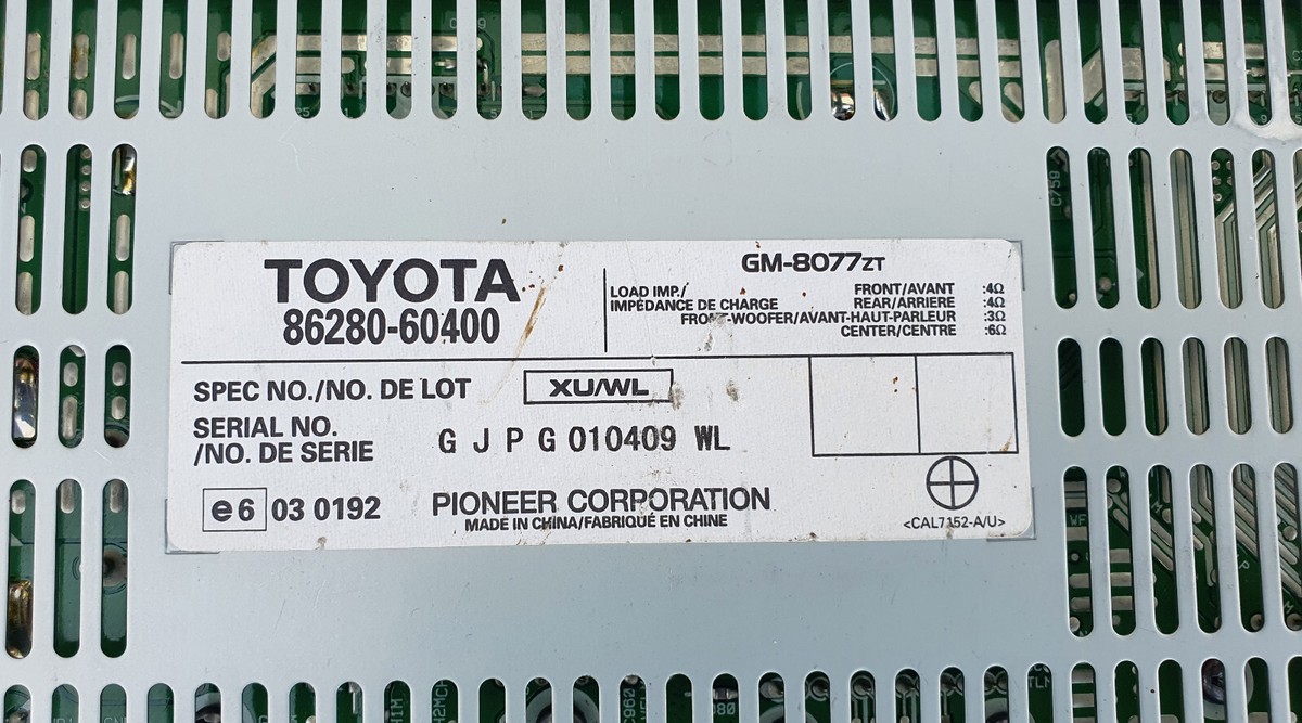 あ Lexus Lx570 2008-2011, Toyota Land Cruiser Pioneer amplifier