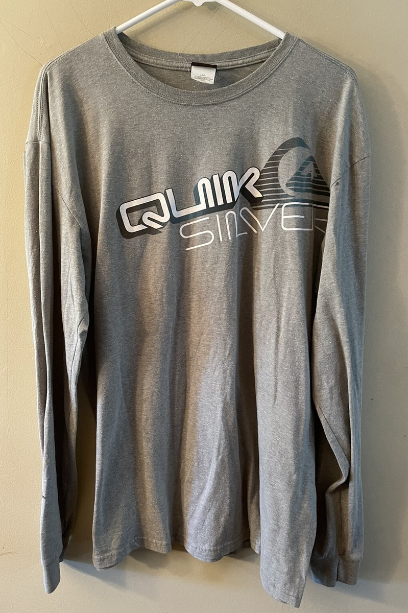 Quik silver men’s long sleeve grey T-shirt Long