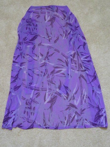 Express Woman Swim Suit Cover Up Wrap Sarong 3 Ways to Wear Purple Sheer Floral - Picture 4 of 5