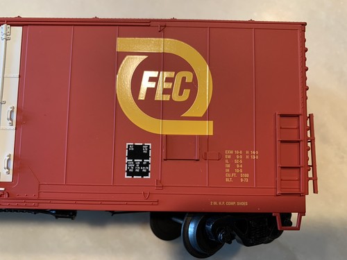 ATLAS O 3-RAIL FLORIDA EAST COAST 53’ EVANS DOUBLE PLUG DOOR BOX CAR O SCALE 50’ - Picture 5 of 6