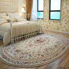 Floral Print Oval Carpets For Living Room Bedroom Area Rugs Bedside Floor Mats