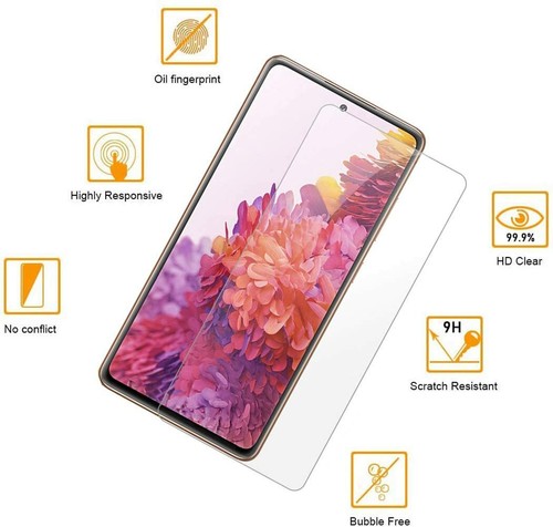 2 Pack Premium Tempered Glass Screen Protector For Samsung Galaxy S20 FE 5G - Picture 3 of 9