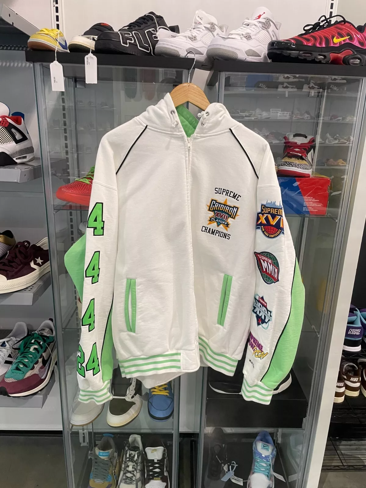 Sweat à capuche zippé blanc Supreme Playoffs NEUF TAILLE XL EXPÉDITION RAPIDE