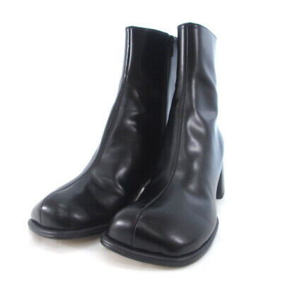 alm. ADELA LEATHER BOOTS SHORT GLOSS BLACK 38 24.5cm (9.65 alm. ADELA LEATHER BOOTS SHORT GLOSS BLACK 38 24.5cm (9.65