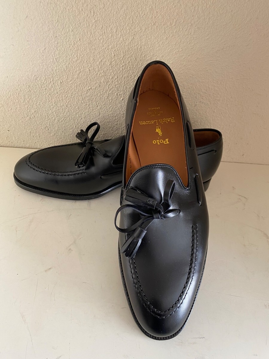 RALPH LAUREN Crockett&Jone シガー Ralph Lauren x Crockett &Jones Tassel loafers Dark Black