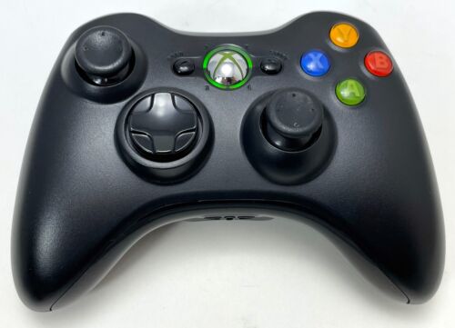 Manette de jeu officielle Microsoft Xbox 360 & Windows noire sans fil 1403 OEM - Photo 1 sur 7