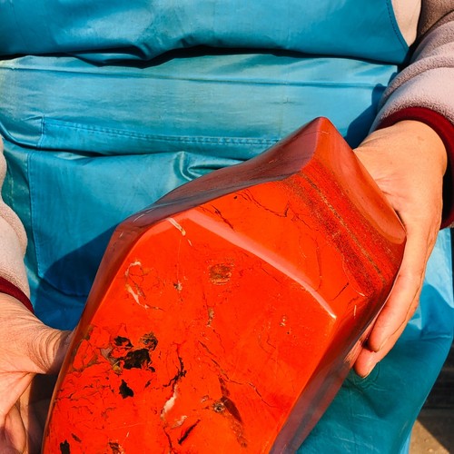 14.3LB TOP Natural Red jasper Quartz Crystal mineral specimen Healing Decoration - Picture 7 of 19