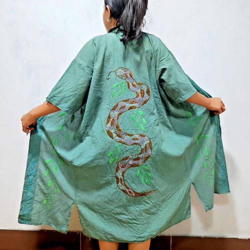 Ayahuasca visions sacred shipibo embroidery tunic 210 - 第 4/4 張圖片