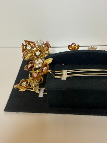 Japón kanzashi accesorios para el cabello flores manualidades pin y conjunto de adornos para el cabello Kushi - Imagen 15 de 17