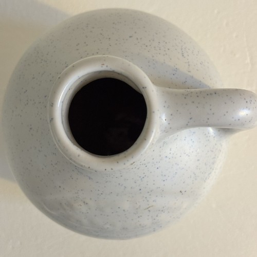 Brocca in gres Crock 9” Harris Chicago Blue Bird Flower Pottery made in American - Foto 7 di 8