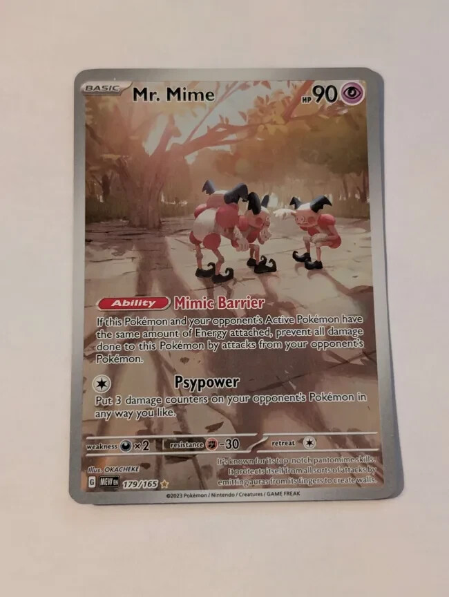 Mr. Mime Illustration Rare 179/165 Scarlet & Violet 151 NM English Pokemon Card