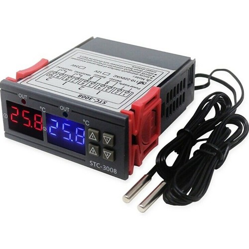 Controlador termostato de temperatura digital de doble pantalla sensores de doble sonda - Imagen 11 de 11