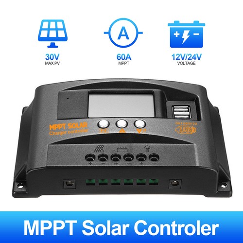 30A/60A MPPT Solar Panel Battery Charge Controller 12V/24V Regulator Dual USB US - Picture 14 of 14