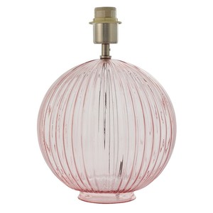Endon 81909 Jemma Table Lamp Base Only Dusky Pink Ribbed Gl Endon 81909 Jemma Table Lamp Base Only