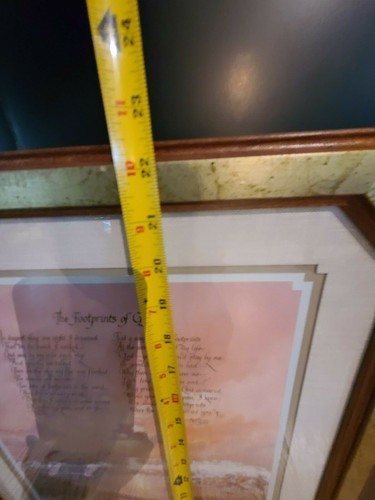 Home Interiors Footprints Of God By Gail Brown 22-1/2" X 18-1/2" Framed Picture - Picture 5 of 6