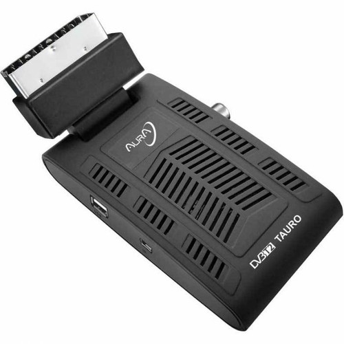 Sintonizador TDT TV Aura Tauro T2 HD USB SCART Grabador con Mando