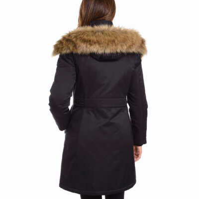 Women's 1 MADISON EXPEDITION Vegan Fur Hooded Parka Coat Jacket
