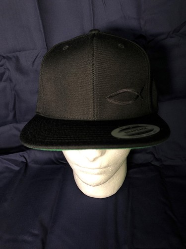 Christian Edge Apparel Ichthys Fish Hat 6 Panel Snapback Two-Tone Jesus BaseBall - Picture 47 of 71