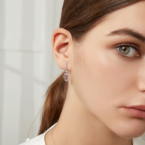 BENIAMINO Ohrringe Ohrstecker 925 Sterling Silber Treasure Glass Stone VVS OVP - Picture 4 of 11