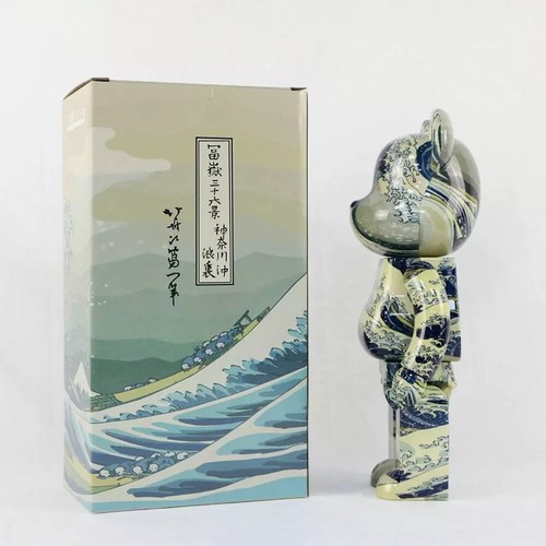 Ornamento action figure Bearbrick Surfing (The Great Wave) orso violento 28 cm - Foto 3 di 13