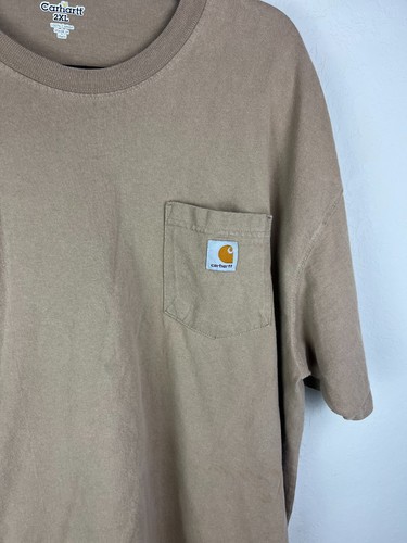Carhartt 2XL Original Fit T-Shirt S/S hellbraun hellbraun 100 % Baumwolle T-Shirt gebraucht, in einwandfreiem Zustand - Bild 3 von 6