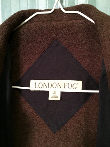 London Fog M Regular Blue Insulated Lined Zip and Button Coats - Picture 4 of 4