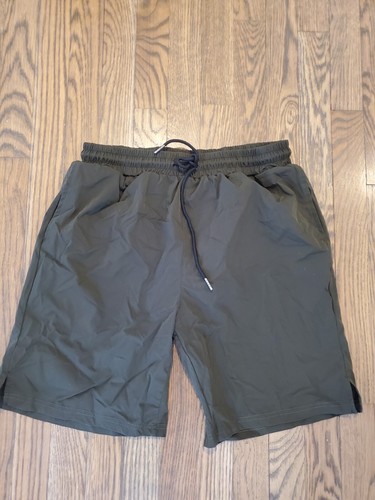 Coofandy Men’s Shorts Large Olive Green Drawstring Outdoor Stretch