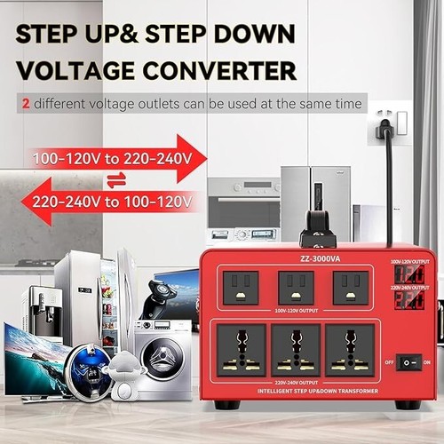 3000 Watt Spannungswandler Autotransformator Heavy Duty Power Conver - Bild 5 von 6