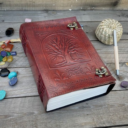 600 Pages large Leather Journal, Tree Of Life, Leather Notebook, Travel book - Picture 14 of 19