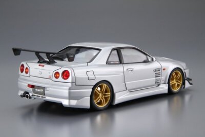 1/24ジェィダトイズ⭐️NISSAN  skyline✨日産GT−R✨カスタム‼️ JADA GODZILLA NISSAN GT-R R34 1/24 DIECAST MODEL CAR RED