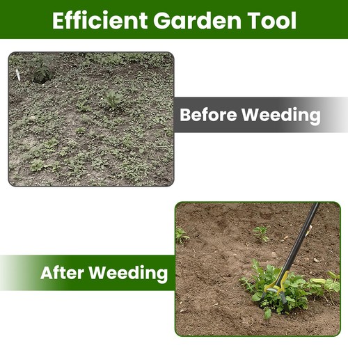 Stirrup Hoe & Cultivator,Garden Hoe w/ Adjustable Handle for Weeding,Digger - Picture 10 of 18