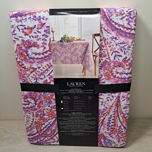 Lauren Ralph Lauren Nappe Mantel Tablecloth 60 x 84" Rectangle Floral Pattern - Picture 4 of 5