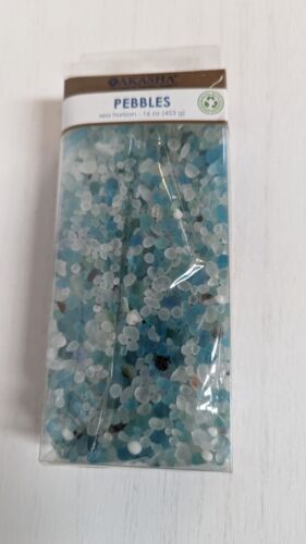 Cailloux de verre de mer accent artisanat floral matériaux recyclés horizon de mer 16 onces - Photo 1 sur 7