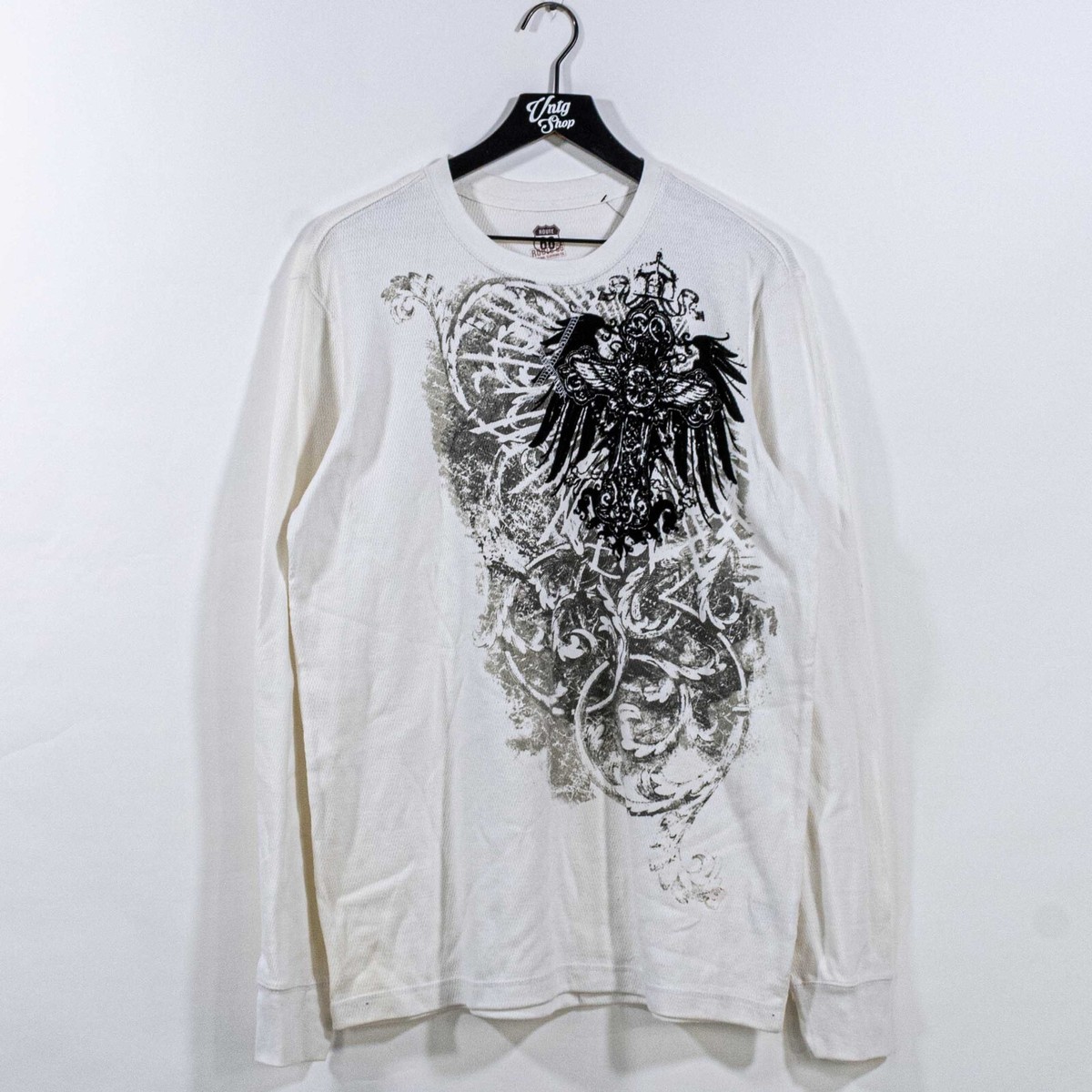 Cross Wings AOP Cyber Goth Thermal Waffle T-Shirt Large Y2K Long Sleeve Route 66 | eBay Cross Wings AOP Cyber Goth Thermal Waffle T-Shirt Large Y2K Long Sleeve Route 66 | eBay