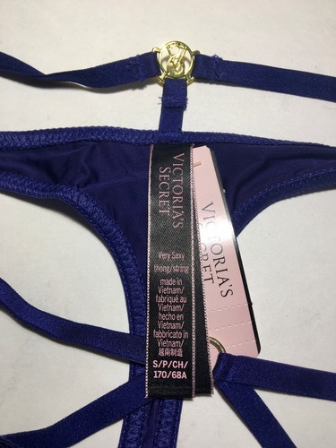 Mutandine perizoma SEXY Victorias Secret cinturini tagliati OSSESSIONATI blu rosa nuove con etichette - Foto 45 di 63