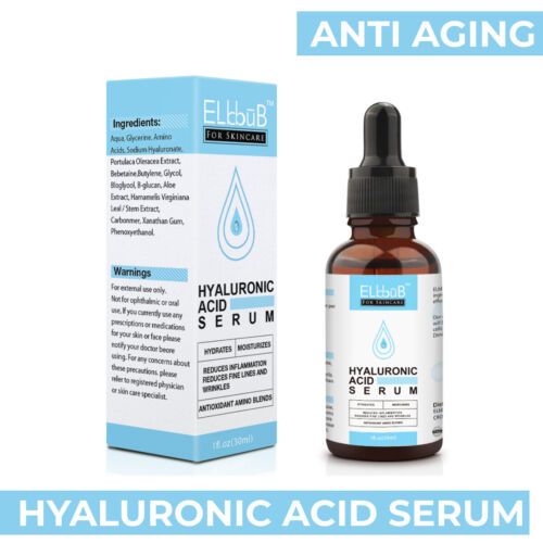 Pure Hyaluronic Acid Face Serum Anti Aging Wrinkles Dry Skin Firming Fine Lines - Picture 2 of 11