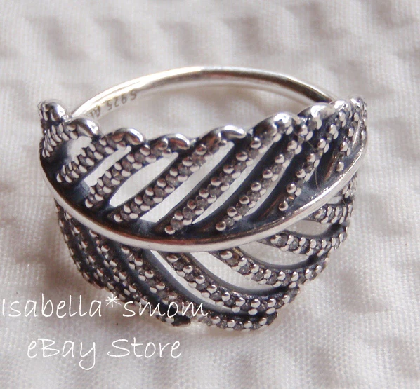 Neu Original PANDORA Silber Licht Wie eine Feder Klar Cz Ring-Sz 6 190886CZ-52 - Bild 4 von 4