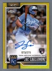 Jac Caglianone 2026 Topps Chrome Rookie Auto Yellow Refractor #73/275 RC Royals