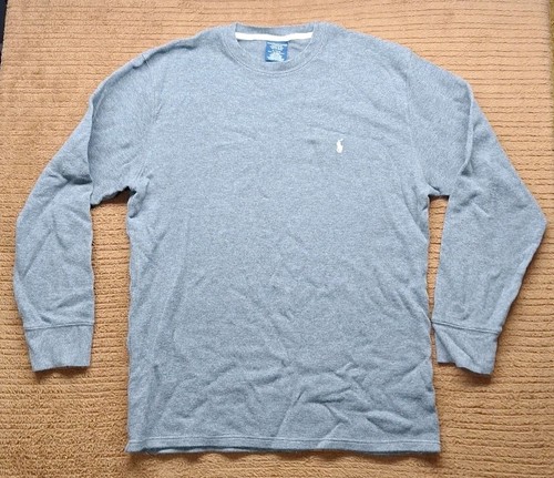 Polo Ralph Lauren Herren Grau Waffel Thermo Nachtwäsche Hemd Größe XL/TG/XG - Bild 1 von 16