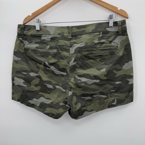 Old Navy Everyday Short Womens 12 Green Camo Cotton High Rise NEW - Picture 3 of 8