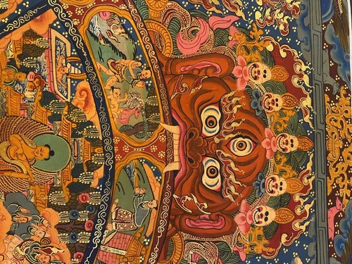 Large Masterpiece handpainted Tibetan Buddha mandala Thangka Chinese painting H - Picture 6 of 8