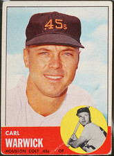 1963 Topps Baseball Carl Warwick #333 PR