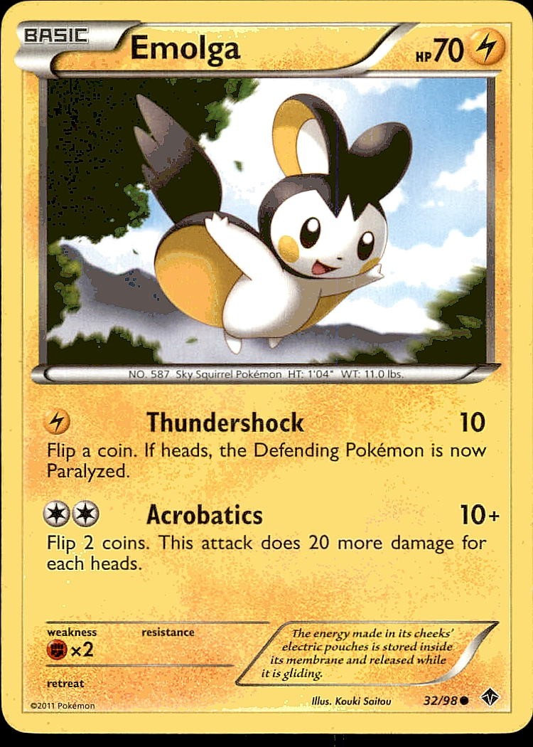 Emolga 32/98 Common Emerging Powers Pokemon NM