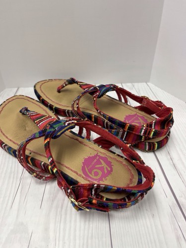 K9 Rocketdog Serape Striped Colorful Summer Flat Sandals Size 7.5 - Picture 3 of 8