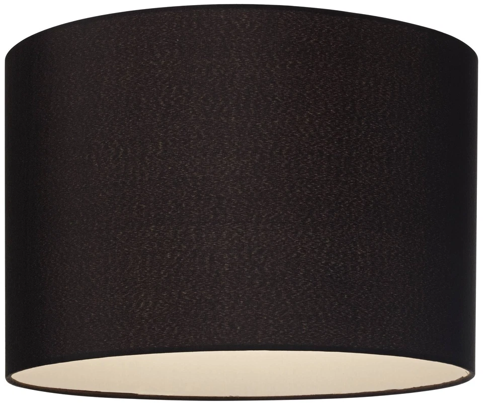 Springcrest Black Fabric Set of 2 Drum Lamp Shades 16x16x11 (Spider) - Image 4 of 4