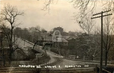 1910's Pendleton IN Indiana Pendleton Ave. Looking South RPPC Postcard COPY