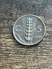 1925 Italy 5 Five Centesimi Emanuele III Rare Old Vintage Actual Coin TC1891*