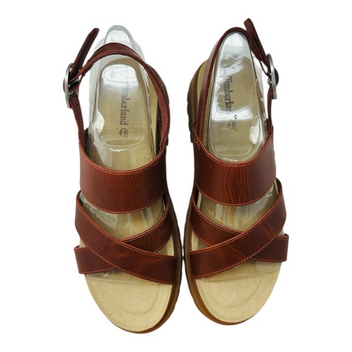 NIB Women's Timberland CLAIREMONT WAY Fisherman Sandals TB0A5ZKZ EQ8 Dark Red - Picture 5 of 8