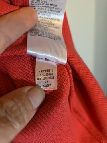 Blusa Top Chicos Talla 4 XL Naranja Albaricoque Manga 3/4 - Imagen 6 de 6