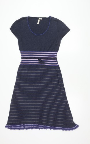 White Stuff Women's Blue A-Line Dress, Size 14